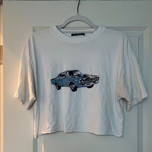 Brandy Melville Classic Car Cropped T-Shirt